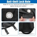 Uxcell Motorcycle Cover All Season Universal Weather Waterproof Sun Outdoor Protection With Reflective Strip Lock-holes Storage