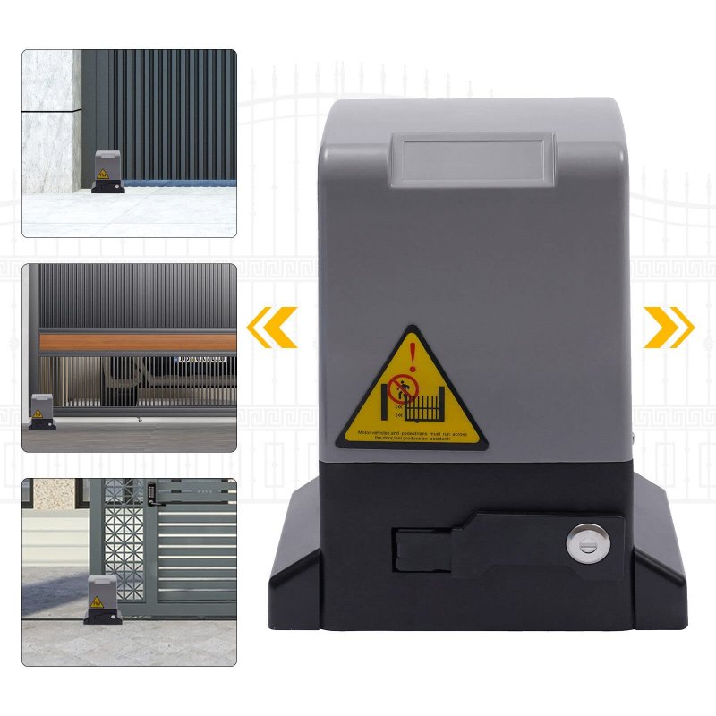 Automatic Sliding Gate Opener Kit Rack Driven Motor For Heavy Duty Slides With Infrared Sensor Electric Rolling Driveway Gate