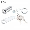 Uxcell Cam Lock 1-1 2 Cylinder Long Cabinet Locks With No 3 Fits For 1-3 8 Thickness Panel Keyed Different Zinc Alloy Secure