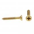 Prime-line Wood Screw Flat Head Phillips X 3 4 In Solid Brass Pack Of 100