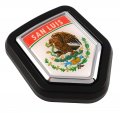 San Luis Mexico Flag Car Truck Black Shield Grill Badge Grille Mount Emblem Country State
