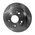 Rear Brake Disc For Acura Ilx 2013 2014 2015 Driver Or Passenger Side Cast Iron Cross Drilled And Slotted Replacement 31227 