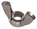 Stainless Steel Wing Nut 1 4 In 20 8763 Brushed Silver Finish Pack 