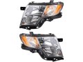 Halogen Headlight Assembly Set Of 2 For 2007-2010 Ford Edge 