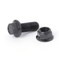 M10 1 25 X 25mm Flange Head Hex Bolts And Nuts Carbon Steel Grade 8 8 Black Oxide Finish Full Thread 16 Sets