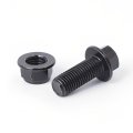 M10 1 25 X 25mm Flange Head Hex Bolts And Nuts Carbon Steel Grade 8 8 Black Oxide Finish Full Thread 16 Sets