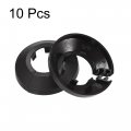 Uxcell Pipe Cover Decoration 25mm Pp Plastic Escutcheon Water Drain Line Black 10pcs