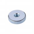 Uxcell Round Knurled Thumb Nuts Conector Lock Adjusting M6 Female Threaded Thin Type Blue Zinc Plating Pack Of 10