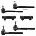 Boxi 6pcs Front Inner Outer Tie Rods Adjustment Sleeve For Cadillac Escalade For Gmc Chevy K1500 K2500 K3500 Suburban Chevy