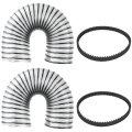 2x Lower Duct Hose 2pcs Vacuum Belts For Shark Rotator Nv752 Nv751 Nv400 Nv340 Nv500 Nv501 Nv502 Series Upright Cleaners 2026 