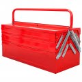 Tce 18 Metal Tool Box Portable Steel Cabinet With 5 Cantilever Trays Antbc-128u Red 