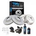 Ceramic Premium G Coated Front And Rear Brake Pad Rotor Shoe Drum Kit Bka22107 For 1998 2002 Chevrolet Prizm Toyota Corolla 