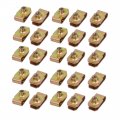 25pcs M6 Thread Carbon Steel Zinc Plated Extruded U Nut Brass Tone 