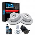 Rear Ceramic Brake Pad And Performance Rotor Kit Bka21514 For Bmw 525xi 528xi 530xi G Coated Premium 