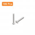 Uxcell M1 2-0 25 X 8mm 100pcs Flat Round Head Screws 304 Stainless Steel Phillips Drive Machine Hardware Fastener For Furniture