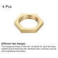 G1 4 Pipe Fitting Hex Lock Nut Locknut Female Threaded Fastening Thin For Plumbing Fixed Brass 4pcs