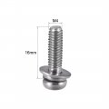 Uxcell M4 X 16mm Stainless Steel Phillips Pan Head Machine Screws Bolts Combine With Spring Washer And Plain Washers 10pcs