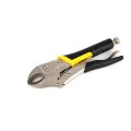 10-inch Curved Jaws Locking Pliers 45 Steel Rubber Handle Soft Non-slip Weighted With Wire Cutter Length 220mm 1pcs