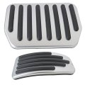 Non Slip Aluminum Foot Pedal Pads Set For Tesla Model 3 And Y 2016 2025 Brake Accelerator Covers Silver New Version 