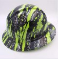 Wet Works Imaging Customized Pyramex Full Brim Hi Vis Green Urban Camo Hard Hat With Ratcheting Suspension 