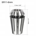 Uxcell Er11 6mm Spring Collet Chuck For Cnc Engraving Machine Lathe Milling Tool