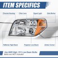 Auto Dynasty Ho2518110 Factory Style Projector Headlight Lamp Compatible With Honda Pilot 2006-2008 Driver Left Side Chrome