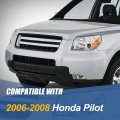 Auto Dynasty Ho2518110 Factory Style Projector Headlight Lamp Compatible With Honda Pilot 2006-2008 Driver Left Side Chrome