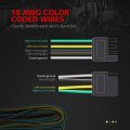 Mictuning Trailer Wiring Harness Extension Kit 4 Pin 25 Feet Male And 6 Female Connector 18 Awg Color Coded 4-way Flat Wires