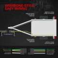 Mictuning Trailer Wiring Harness Extension Kit 4 Pin 25 Feet Male And 6 Female Connector 18 Awg Color Coded 4-way Flat Wires