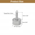 Uxcell M3x10mm Knurled Thumb Screws 5pcs 304 Stainless Steel Flat Head Fully Threaded Bolts Grip Knobs Fasteners