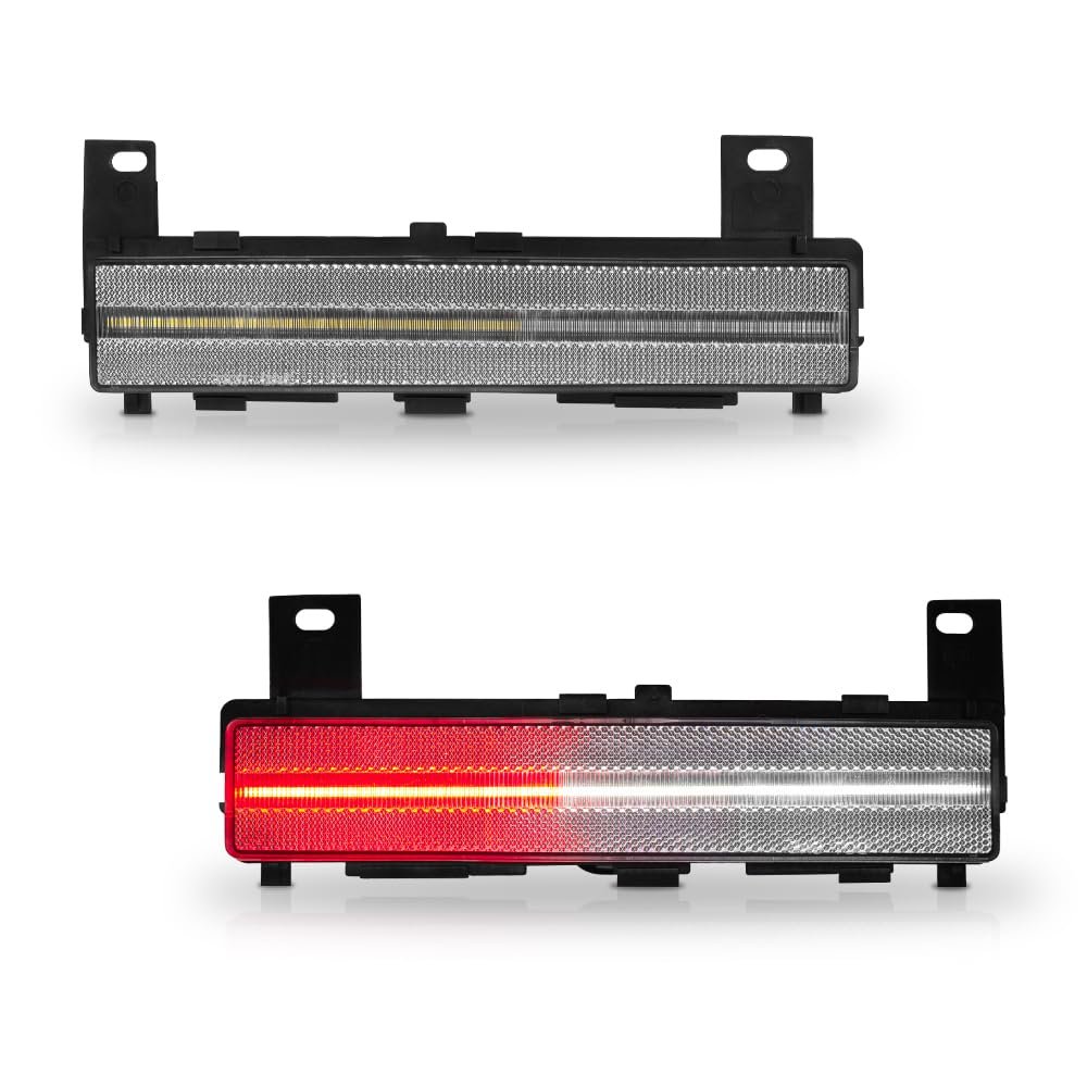 Full Led Chrome Rear Side Marker Light For Chevrolet Corvette C4 Driver-left Passenger-right Sides Easy Installation 2-pieces