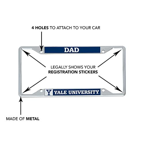 Desert Cactus Yale University Metal License Plate Frame For Front Or Back Of Car Officially Licensed Dad