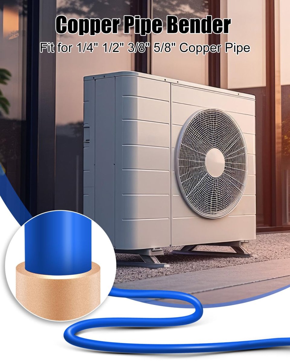 4pcs 4m Ac Copper Pipe Bender Kit Air Conditioning Tubing Extension For 1 4 In 3 8 2 5 With Built Bending Strip