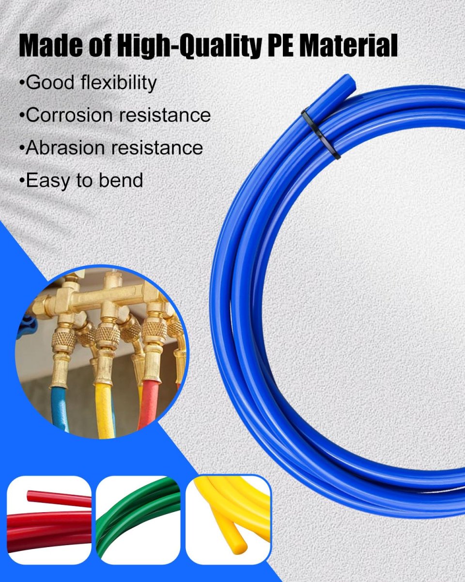 4pcs 4m Ac Copper Pipe Bender Kit Air Conditioning Tubing Extension For 1 4 In 3 8 2 5 With Built Bending Strip