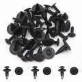 Uxcell 20pcs Black Car Plastic Rivets Weatherstrip Bumper Fastener Clip 6mm