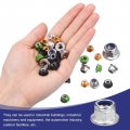 Uxcell M12x1 75mm Flange Nylon Insert Lock Nuts 5pcs 304 Stainless Steel Metric Hex Self Locking For Industrial Construction