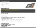 Left Driver Side Halogen Headlight Assembly Compatible With 2006-2017 Hino 268