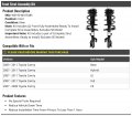 Front Strut And Coil Spring Assembly 2 Piece Kit Compatible With 2007-2011 Toyota Camry Excludes Se Models