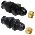 2pcs 6an Compression Fitting For 3 8 5 16 Hardline Aluminum Brass Ferrule 37a Seal Fuel Line Adapter 