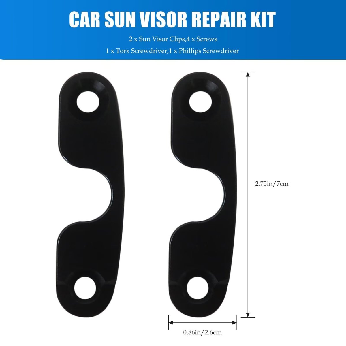 Sun Visor Repair Kit Compatible For Jeep Wrangler Jk Jl Gladiator 2020-2023 Aluminum Alloy Replacement Driver Side Pivot Fixes
