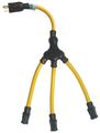 Gc130802 Line Stow Adapter0 Amp Yellow 12 3 Awg 2 Ft L Twist Lock Male To Female Connector Water Resistant Flame Retardant 3 