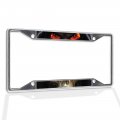 Fastasticdeals Metal Insert License Plate Frame Scary Skeleton Skull Jaw Firing Eyes Weatherproof Car Accessories Chrome 4 
