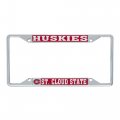 St Cloud State University License Plate Frame Huskies Holder Metal For Front Or Back Of Car Officially Licensed Mascot 