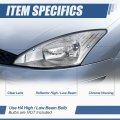 Auto Dynasty Fo2502171 Factory Style Halogen Headlight Lamp For Ford Focus 2000-2002 Driver Left Side Chrome Housing