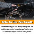 Acouto 5 8in Wire Straightener Handheld Tubing Tool Brake Line Straightening Metal Black Pipe Coil Flaring