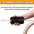 Acouto 5 8in Wire Straightener Handheld Tubing Tool Brake Line Straightening Metal Black Pipe Coil Flaring