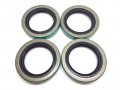 4-pc Grease Seals 10-19 171255tb Double Lip For 3500 Lb Axle