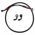 X Autohaux Brake Hose An3 28 90 Degree M10x1 0 Motorcycle Hydraulic Line Oil Pipe Fitting For Atv Motocross 70cm Black Red 1