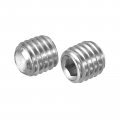 Uxcell 100pcs Hex Socket Grub Screw M10x10mm 304 Stainless Steel Head Set Screws Flat Point Bolt For Door Handles Light Fixture
