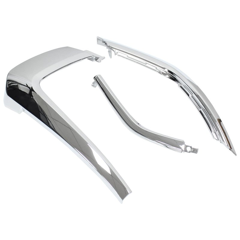 Chrome Front Right Upper And Lower Bumper Strip Trim Set